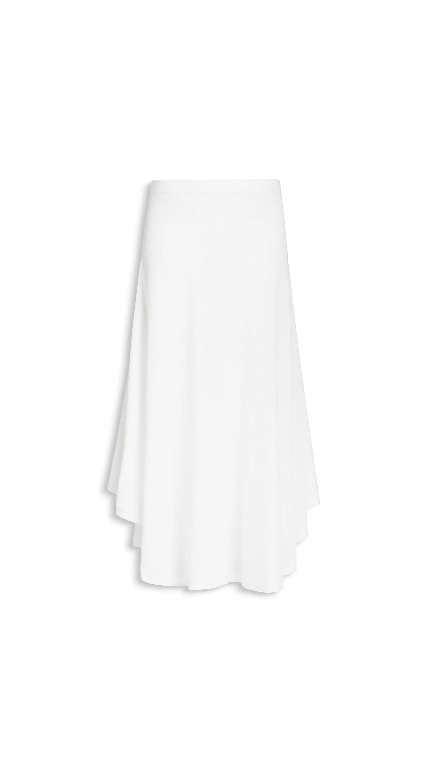 ASYMMETRIC COTTON CREPE SKIRT - 1