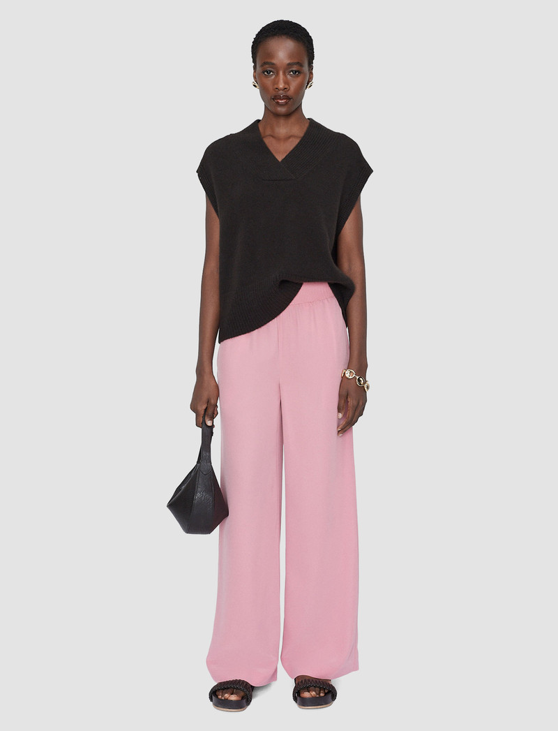 JOSEPH Nour Satin Twill Trousers outlook