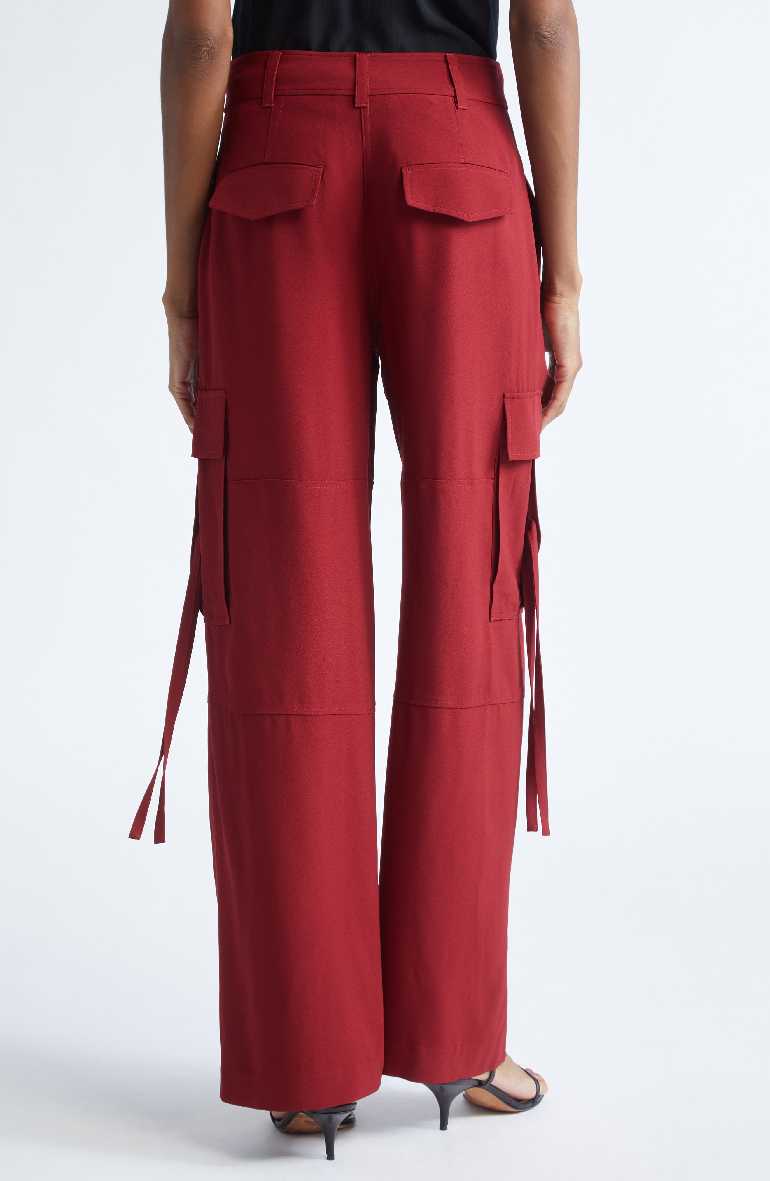 Ulla Johnson Pax Cargo Wide Legs Pants in Dahlia at Nordstrom - 2