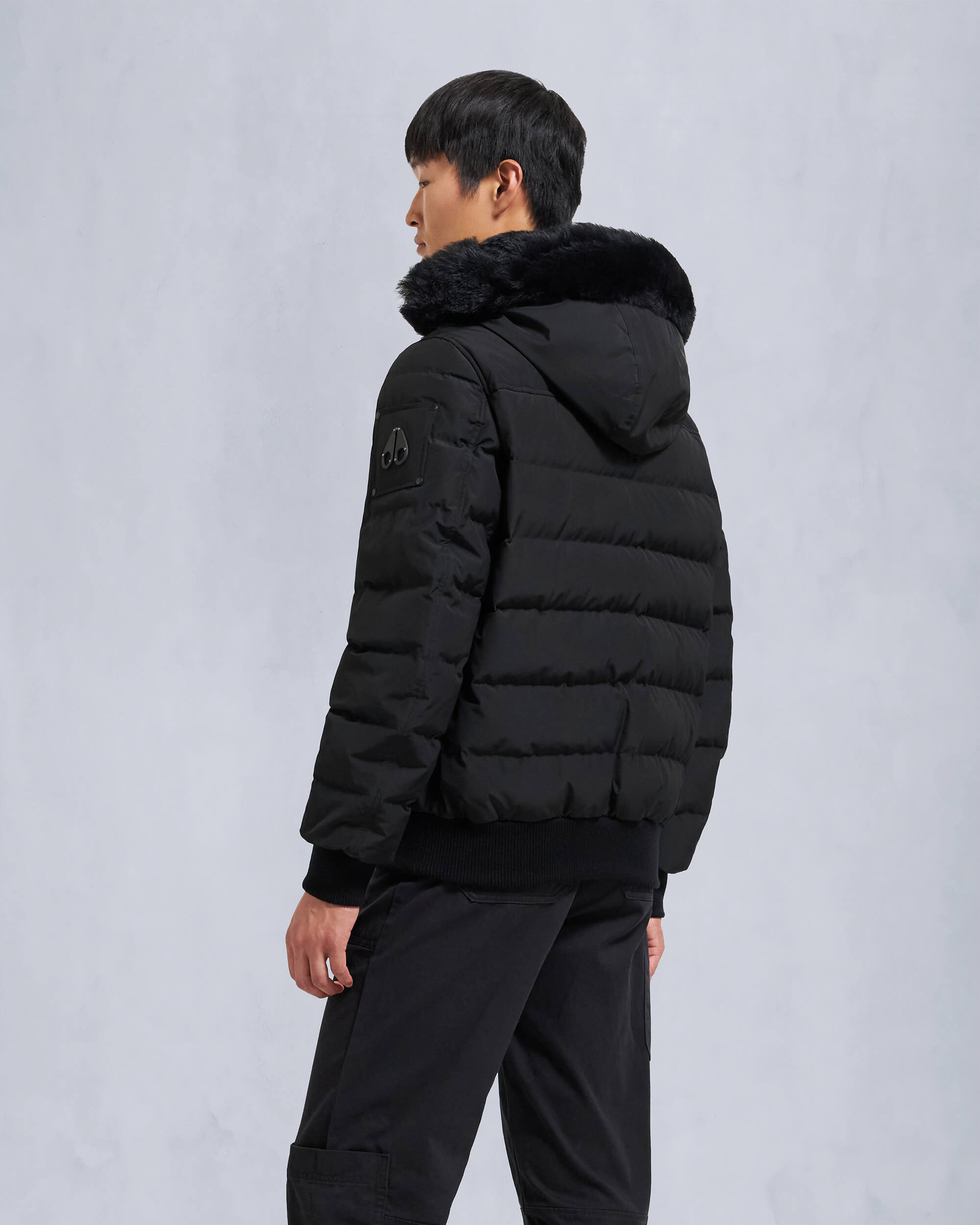 ONYX SCOTCHTOWN SHEARLING BOMBER JACKET - 4