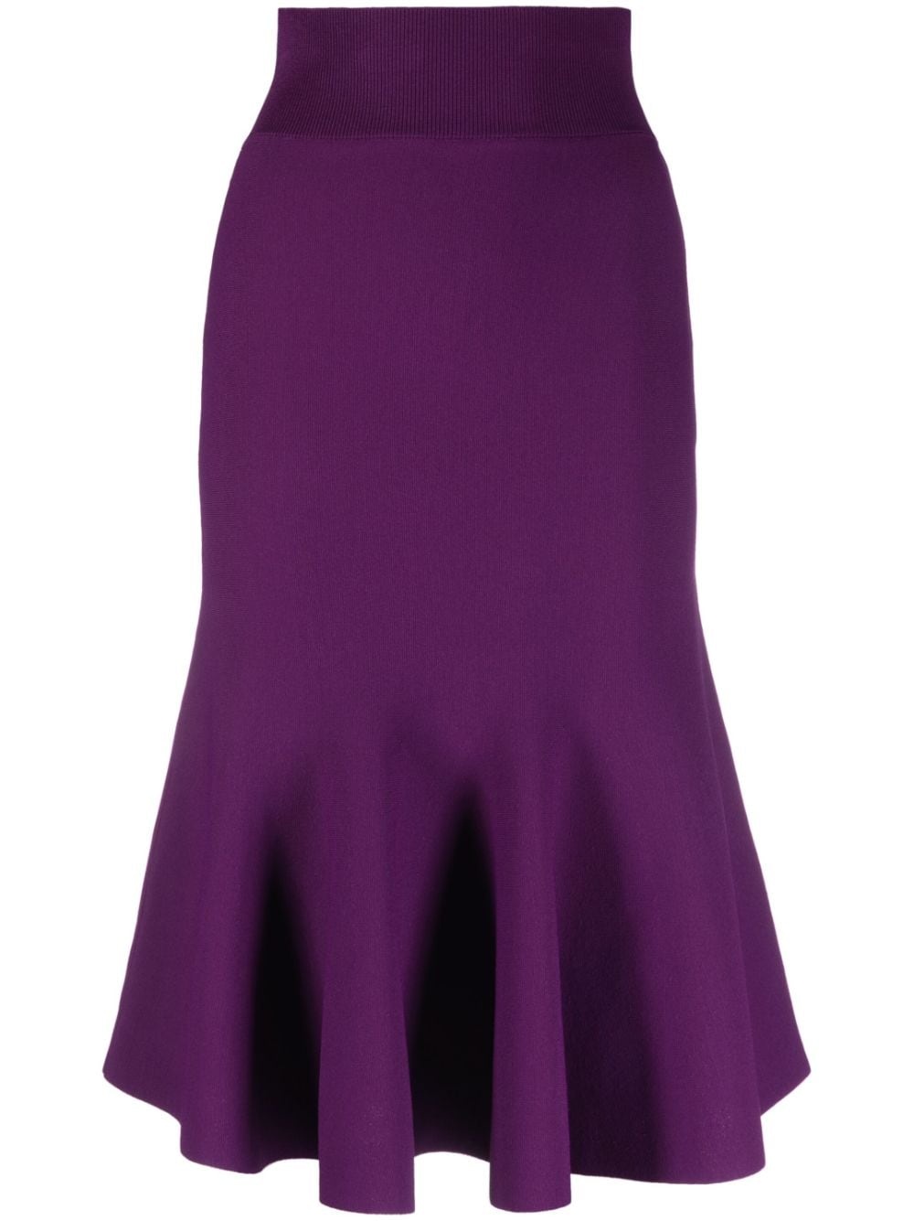 fluted knitted skirt - 1