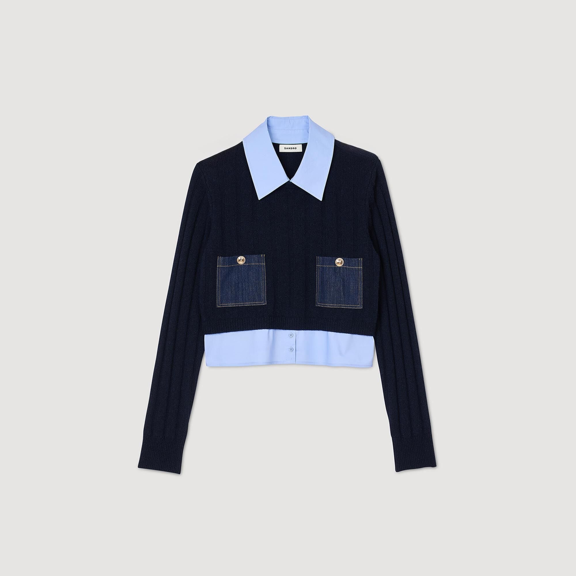 LAYERED-EFFECT SWEATER - 6