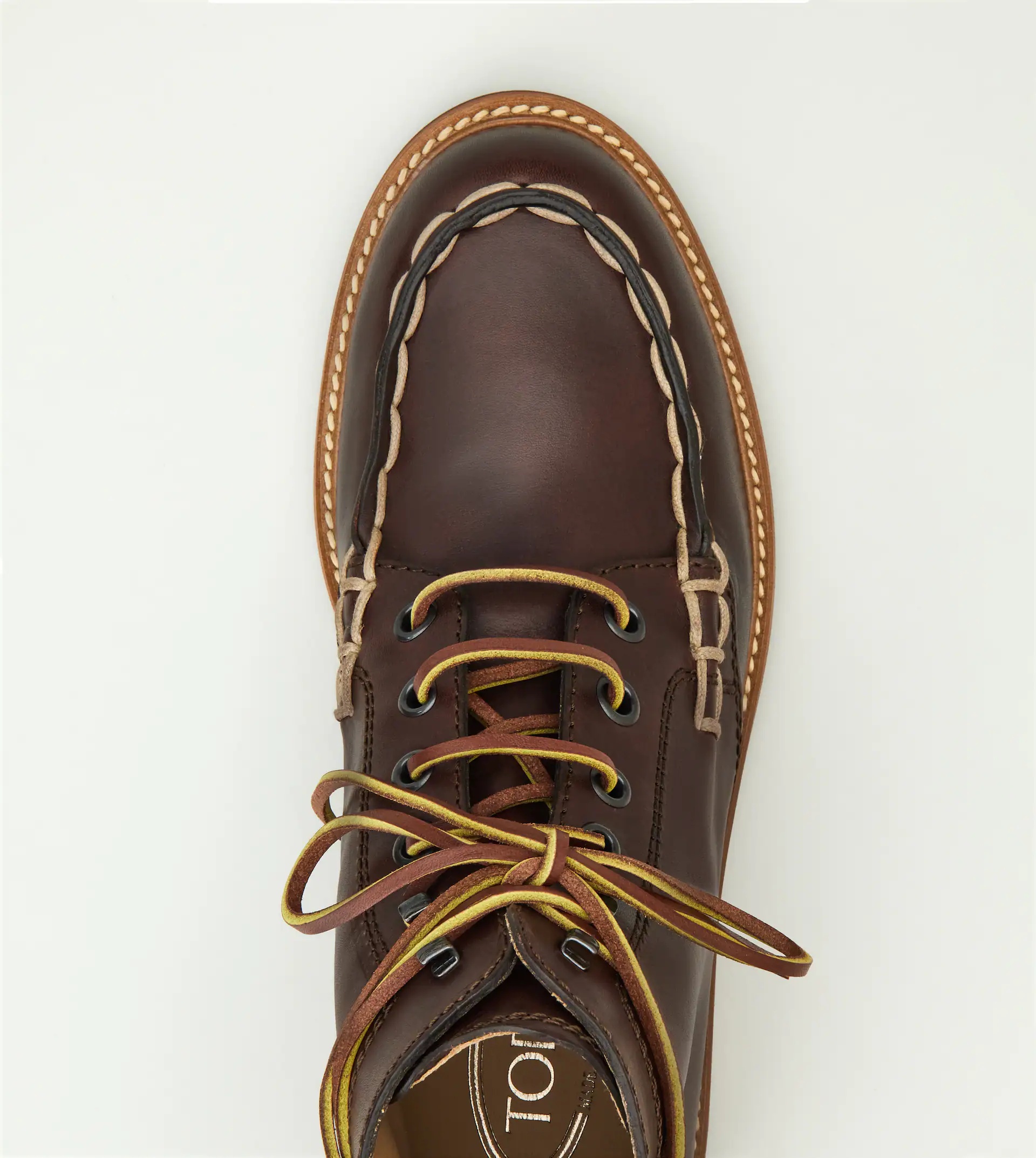 ANKLE BOOTS IN LEATHER - BROWN - 5