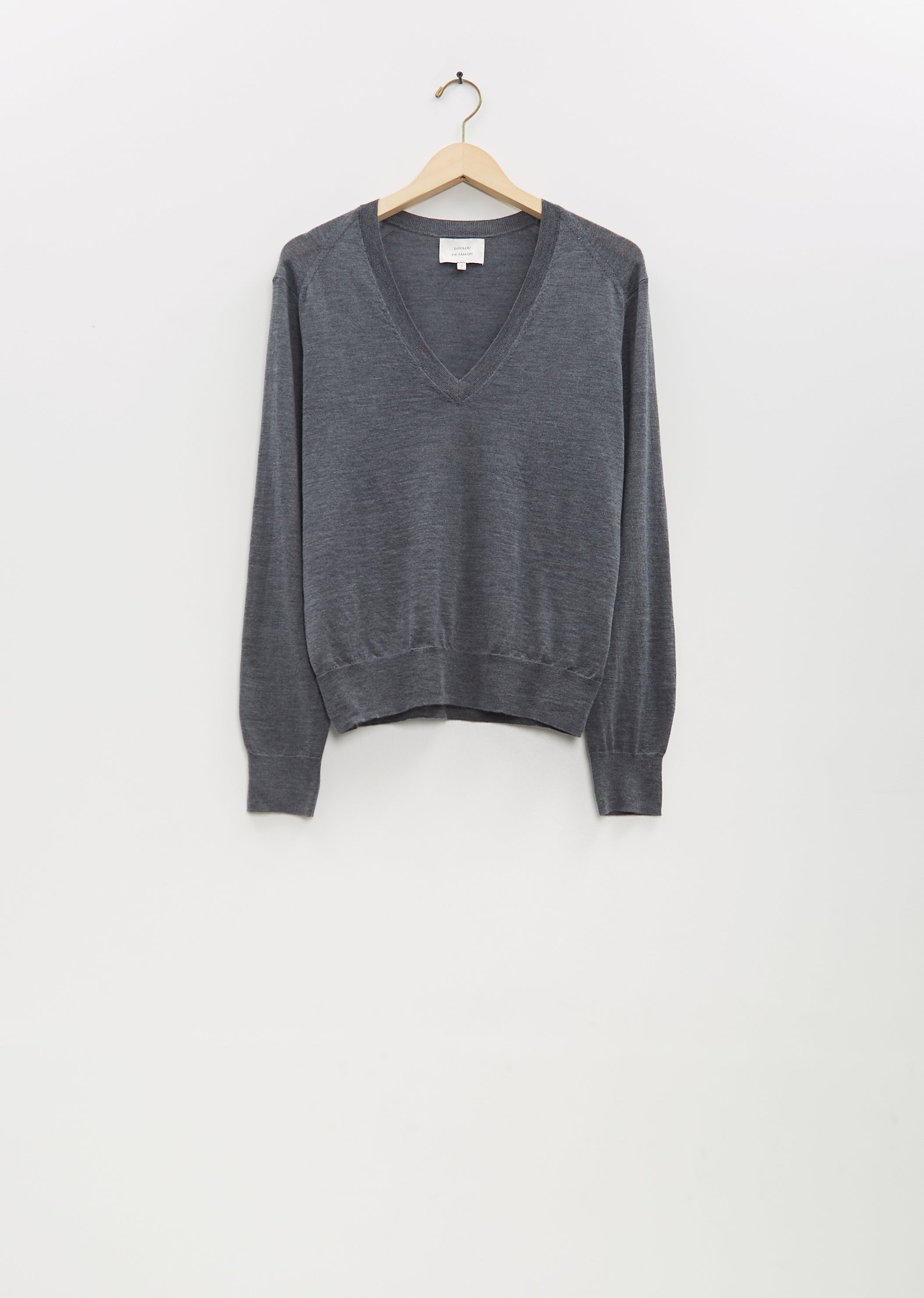 Julio Lightweight Cashmere Sweater — Anthracite Melange - 5