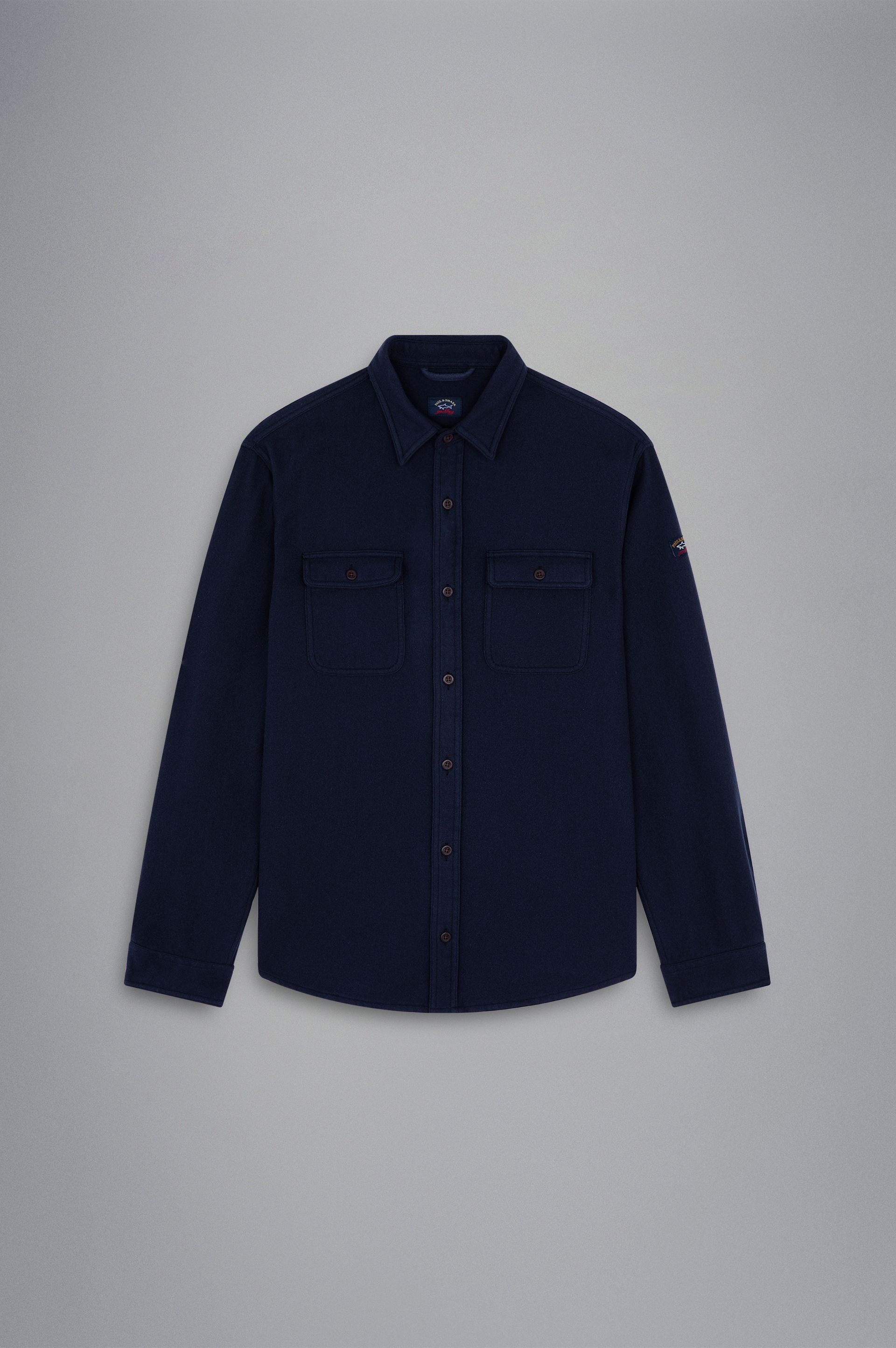 GARMENT DYED WOOL OVERSHIRT - 1