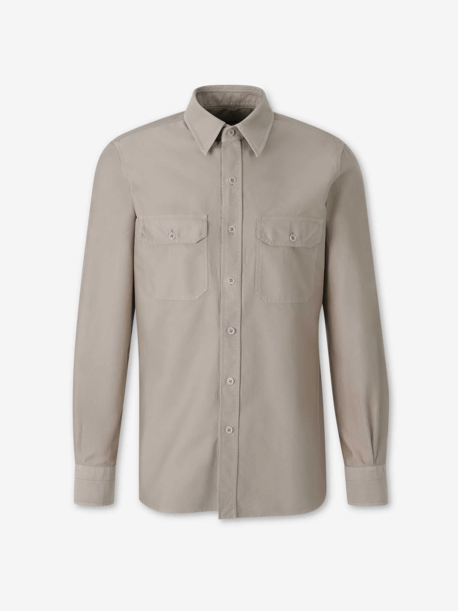 PLAIN COTTON SHIRT - 1