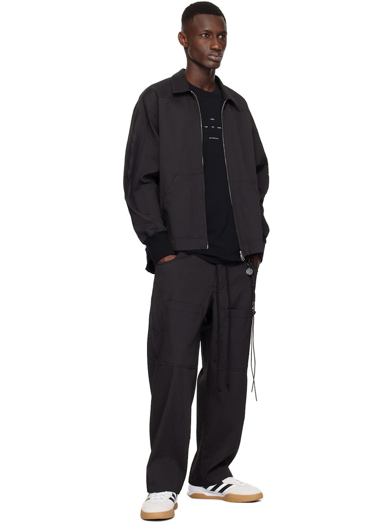 Song for the Mute Black Quilted Track Jacket outlook