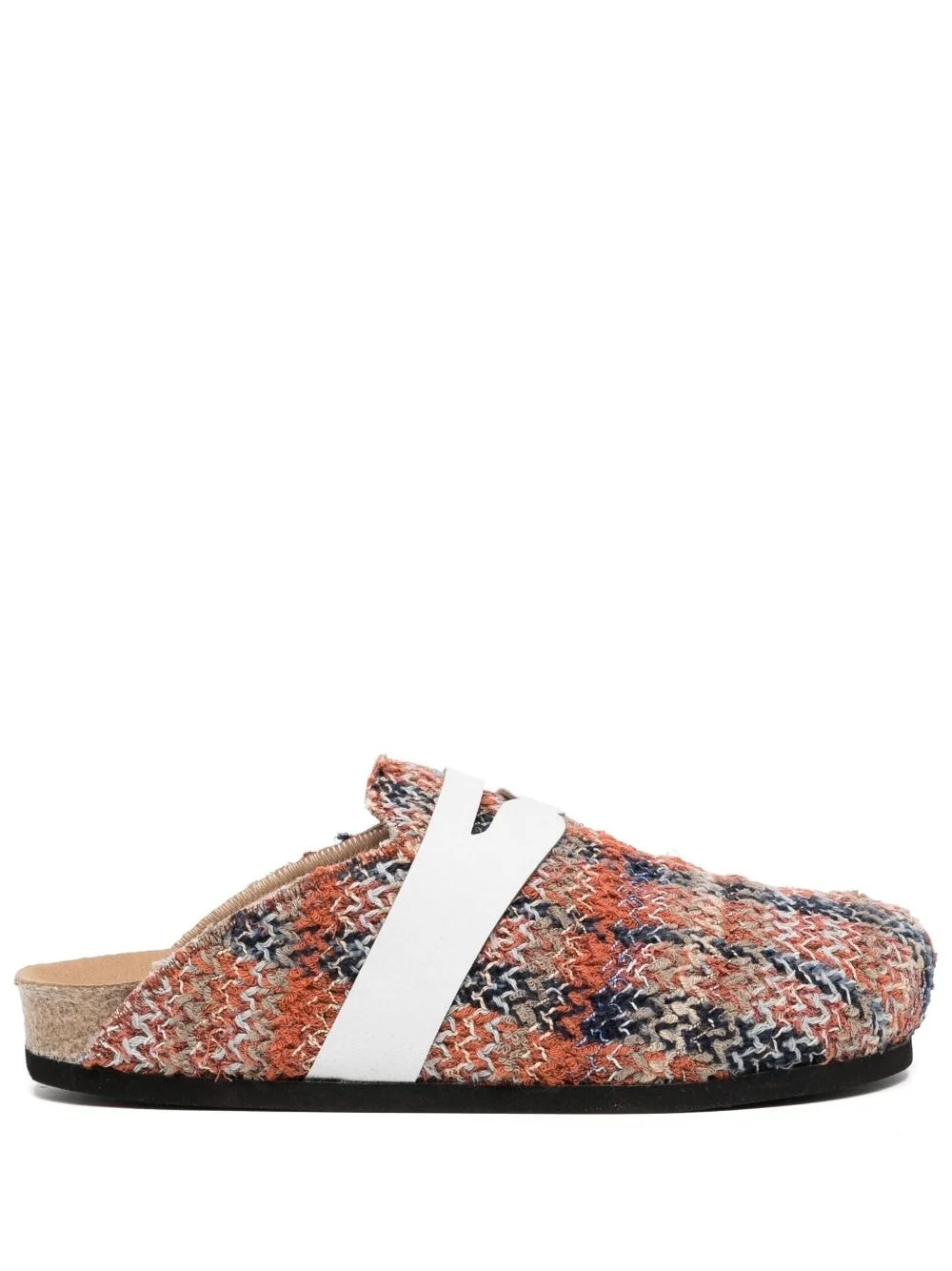 slip-on zigzag-edge slides - 1