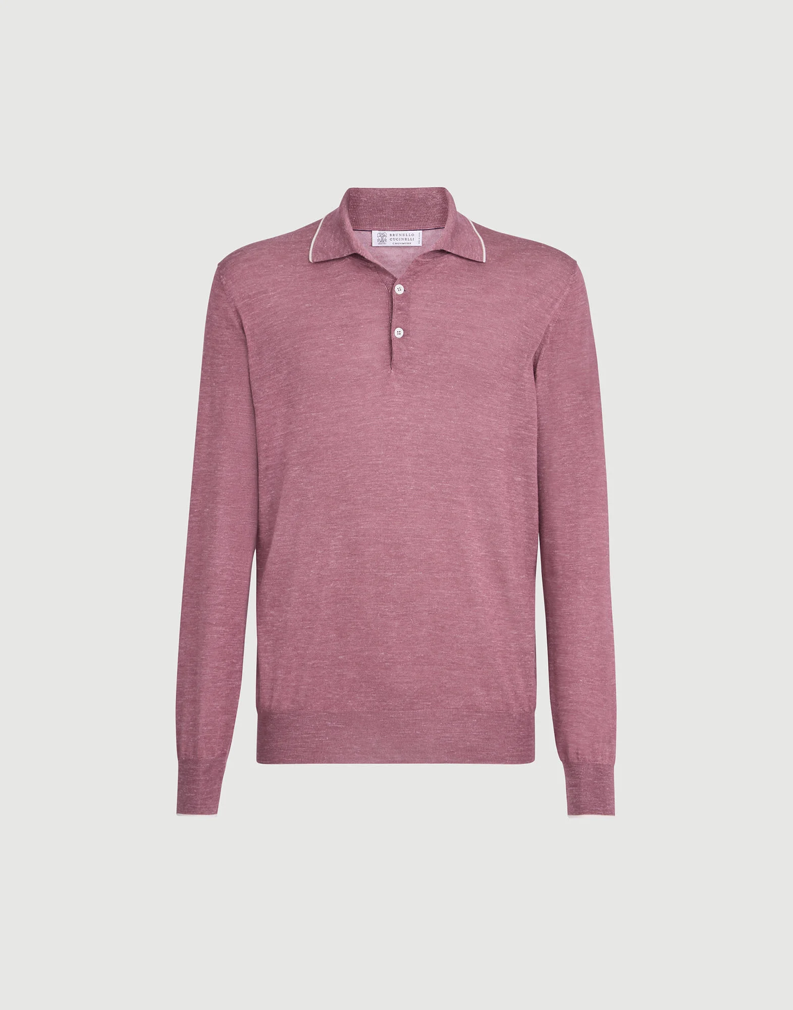 Cashmere, silk and hemp lightweight knit polo shirt - 1