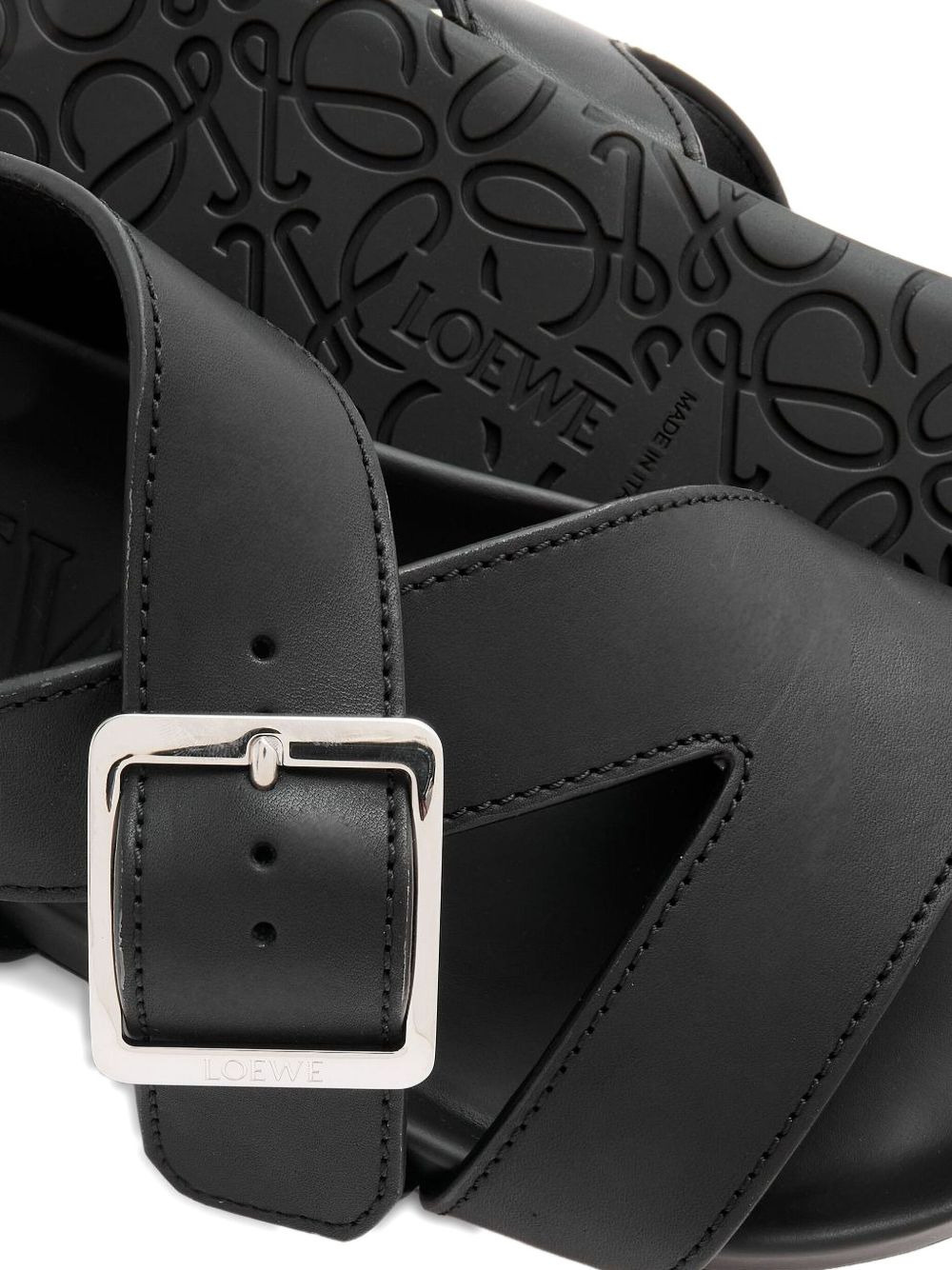buckle-strap flat sandals - 3