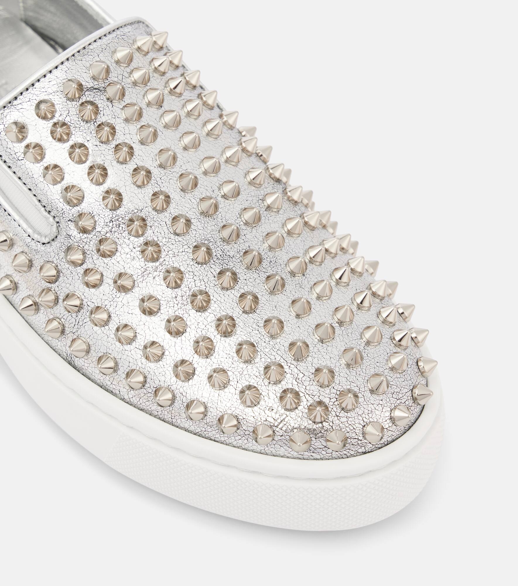 Spikeboat metallic leather slip-on sneakers - 5