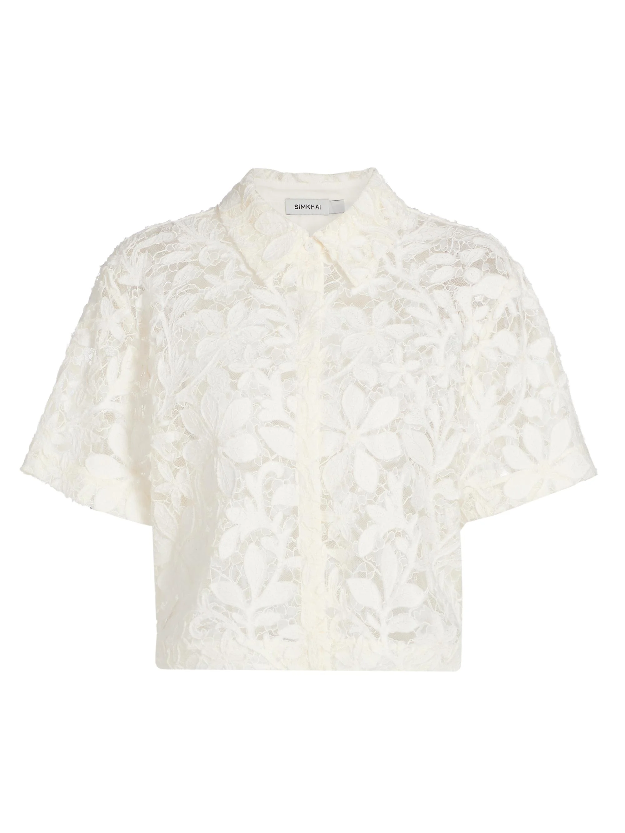 Women's Annaelle Cotton Lace Top - White - 1