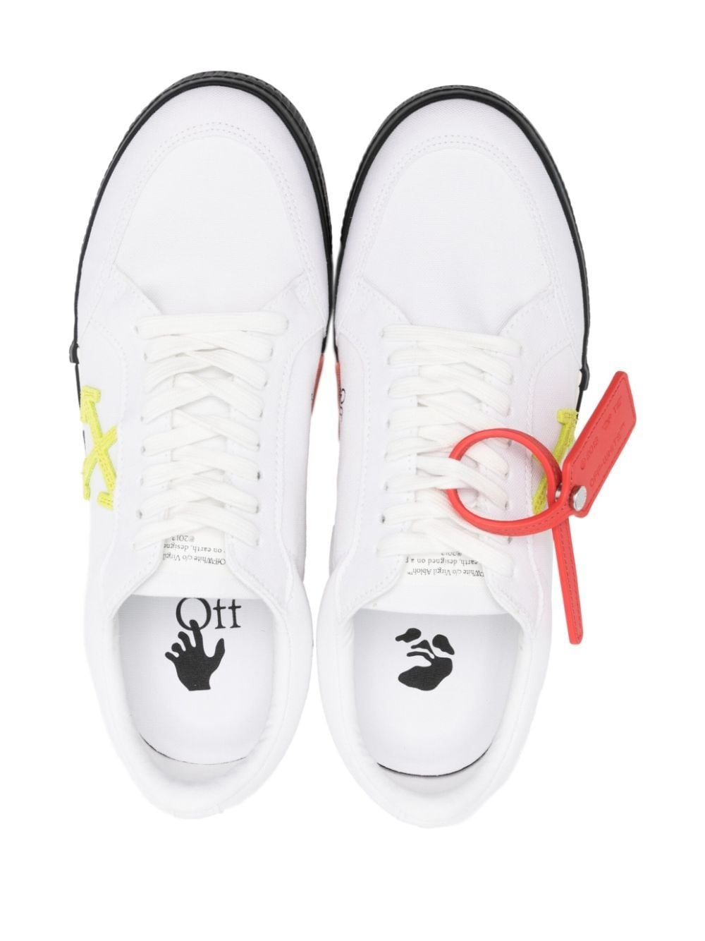 logo-print leather sneakers - 4