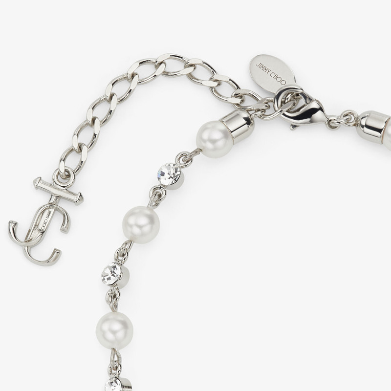 JIMMY CHOO Pearl Crystal Anklet
Silver-Finish Metal Anklet with Pearl, Crystal and JC Monogram Charms outlook