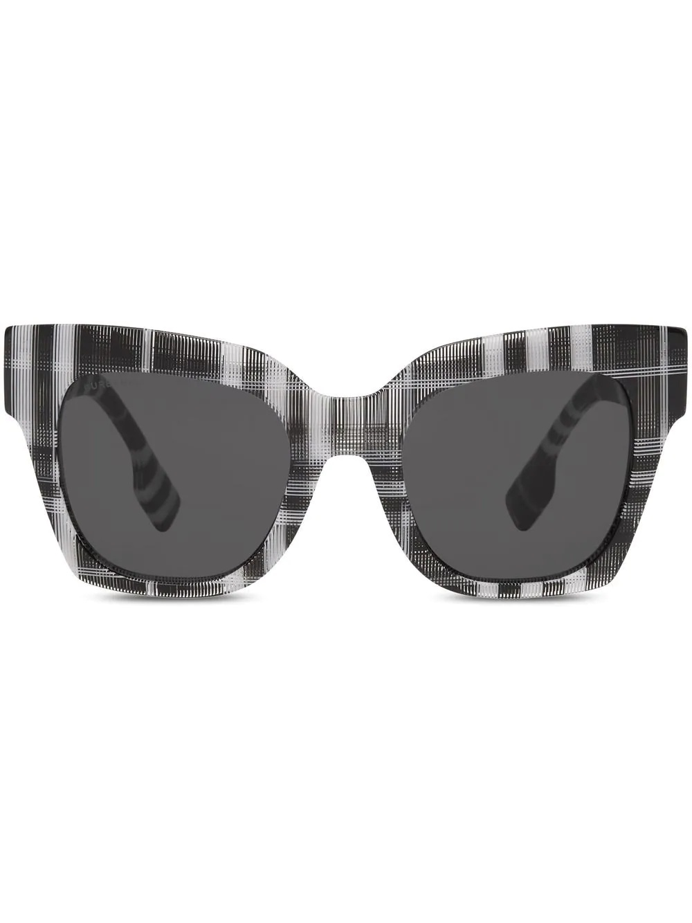 check square-frame sunglasses - 1