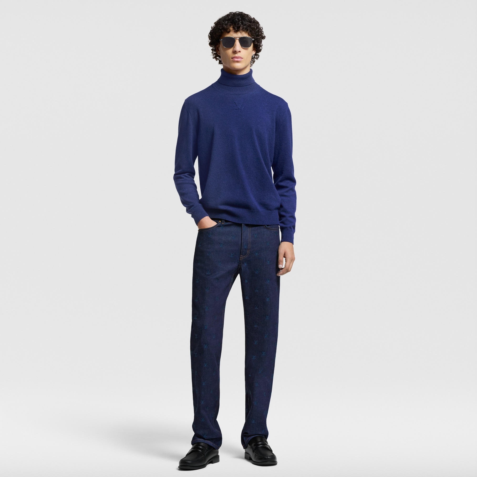 LV Embossed Cashmere Turtle Neck - 4