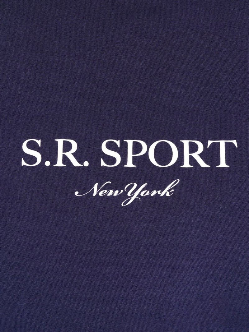 Sporty & Rich logo-print crew-neck sweatshirt outlook