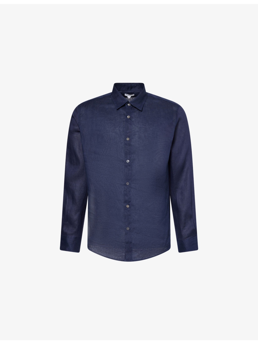 Relaxed-Fit Long-Sleeve Linen Shirt - 1
