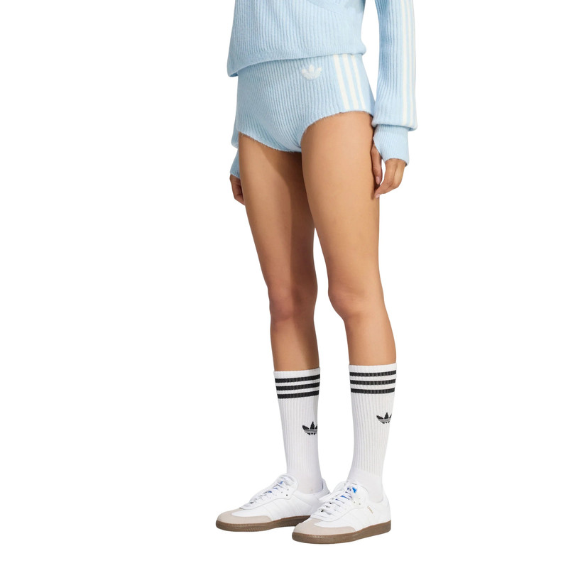 (WMNS) adidas x Jennie Knitted Short Shorts Asia Sizing 'Wonder Blue' LD8934 3