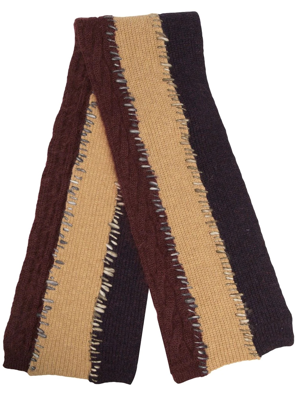 patchwork knitted scarf - 1