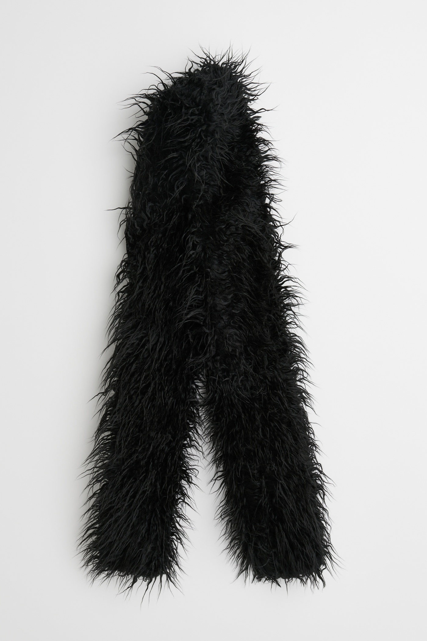 Floss Scarf Black Fake Fur - 1