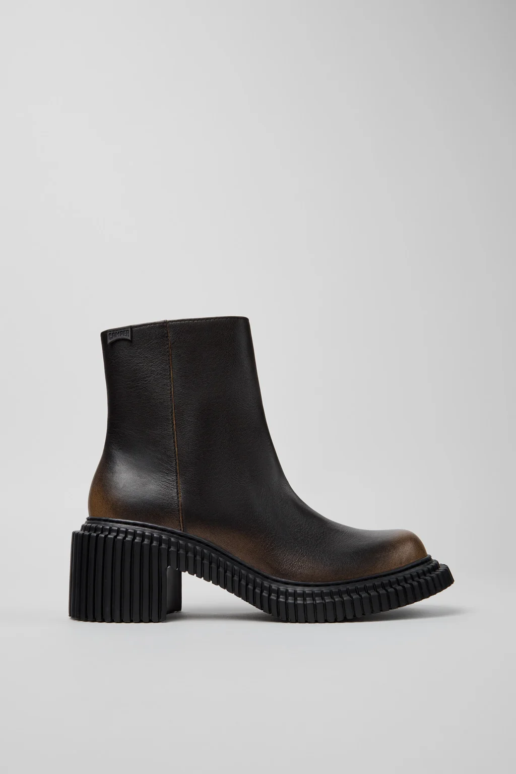 Pix London Black Leather Mid Boots for Women. - 1
