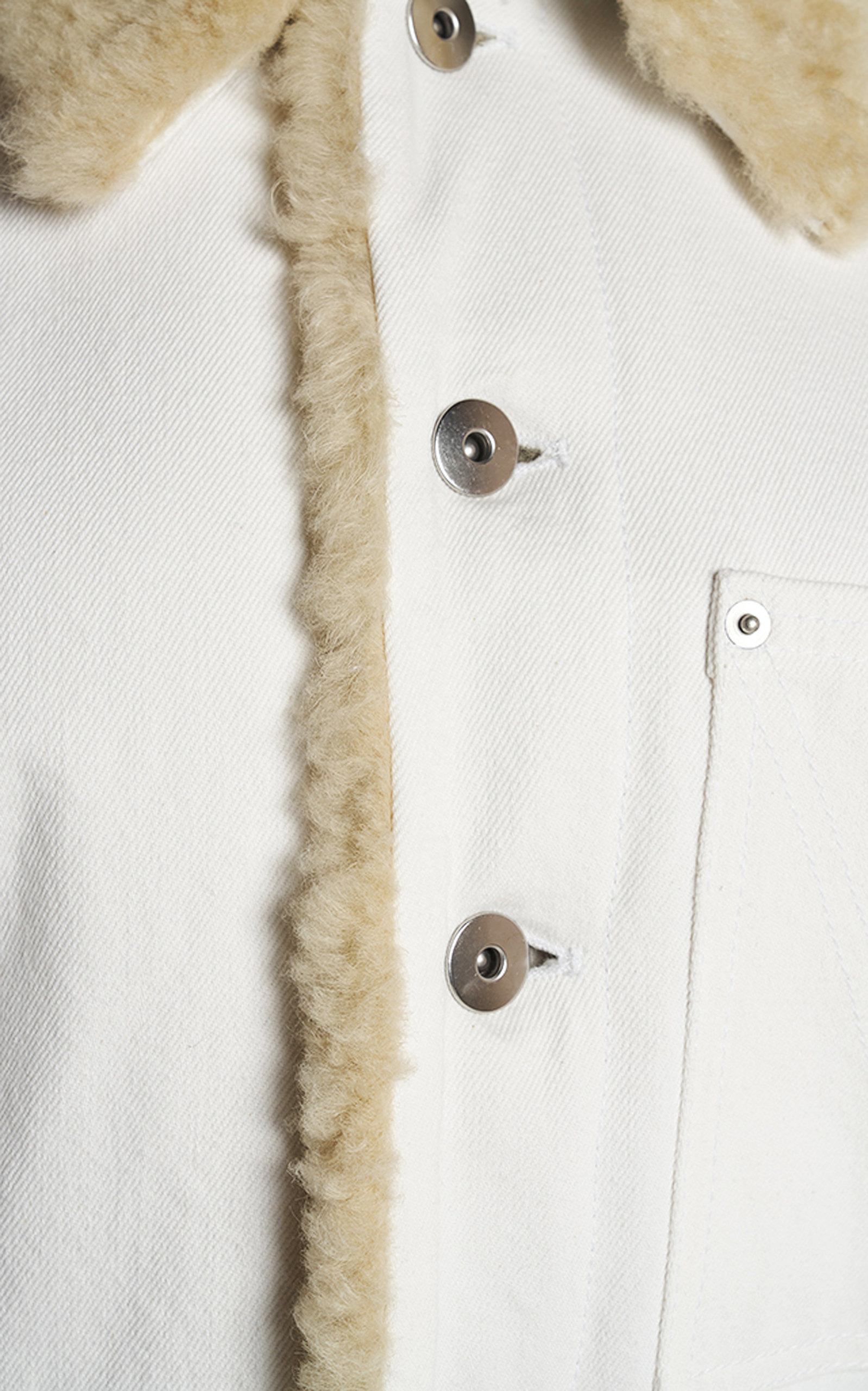 Denim Shearling Jacket white - 6