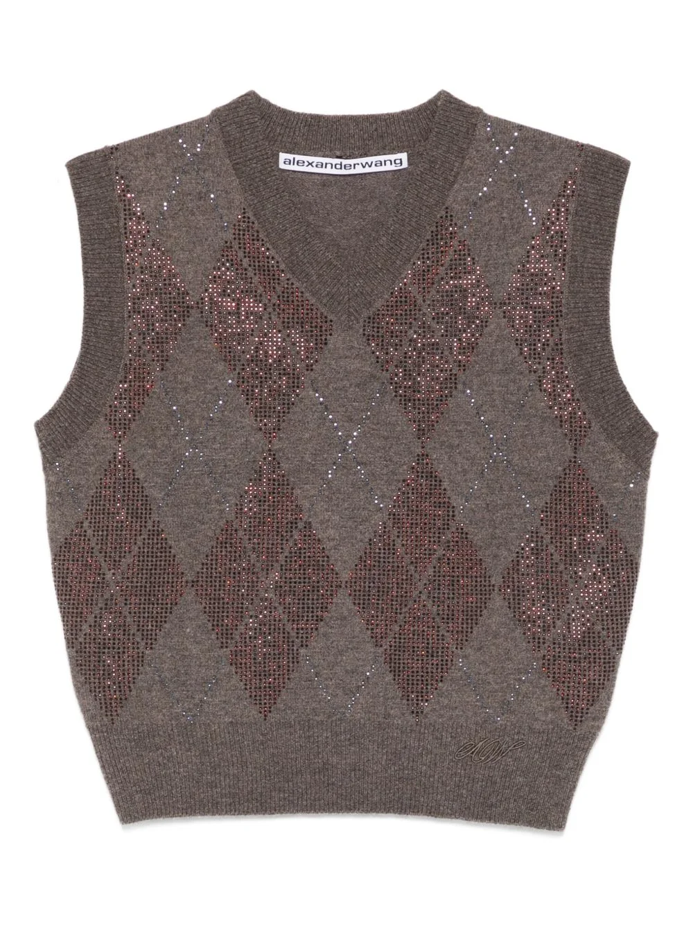 argyle V-neck vest - 1