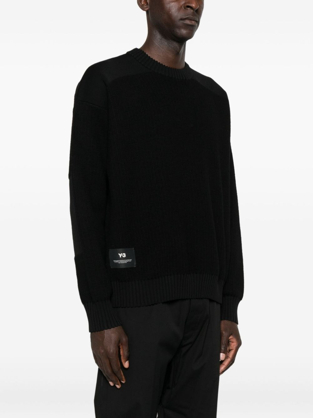 ribbed crew-neck sweater - 3