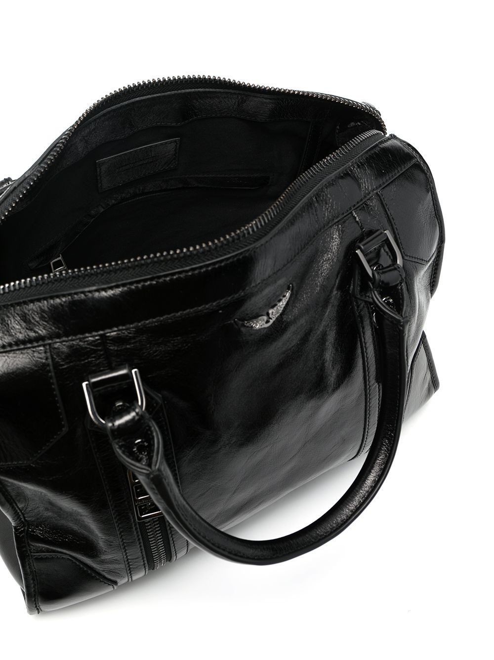 top handles leather tote bag - 5