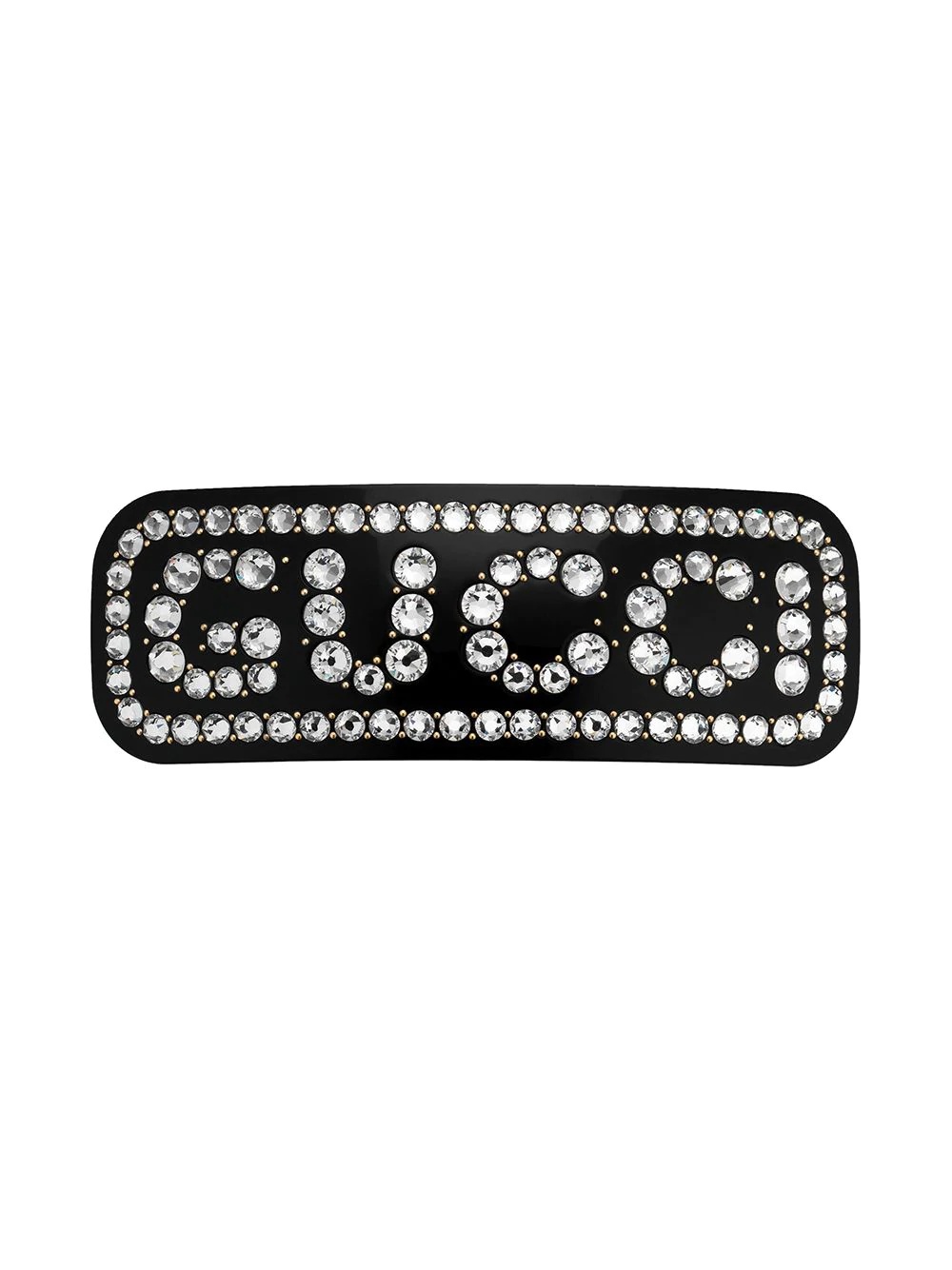 crystal logo hair clip - 1