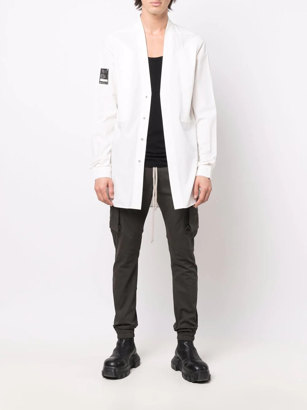 sleeve logo-patch shirt - 2