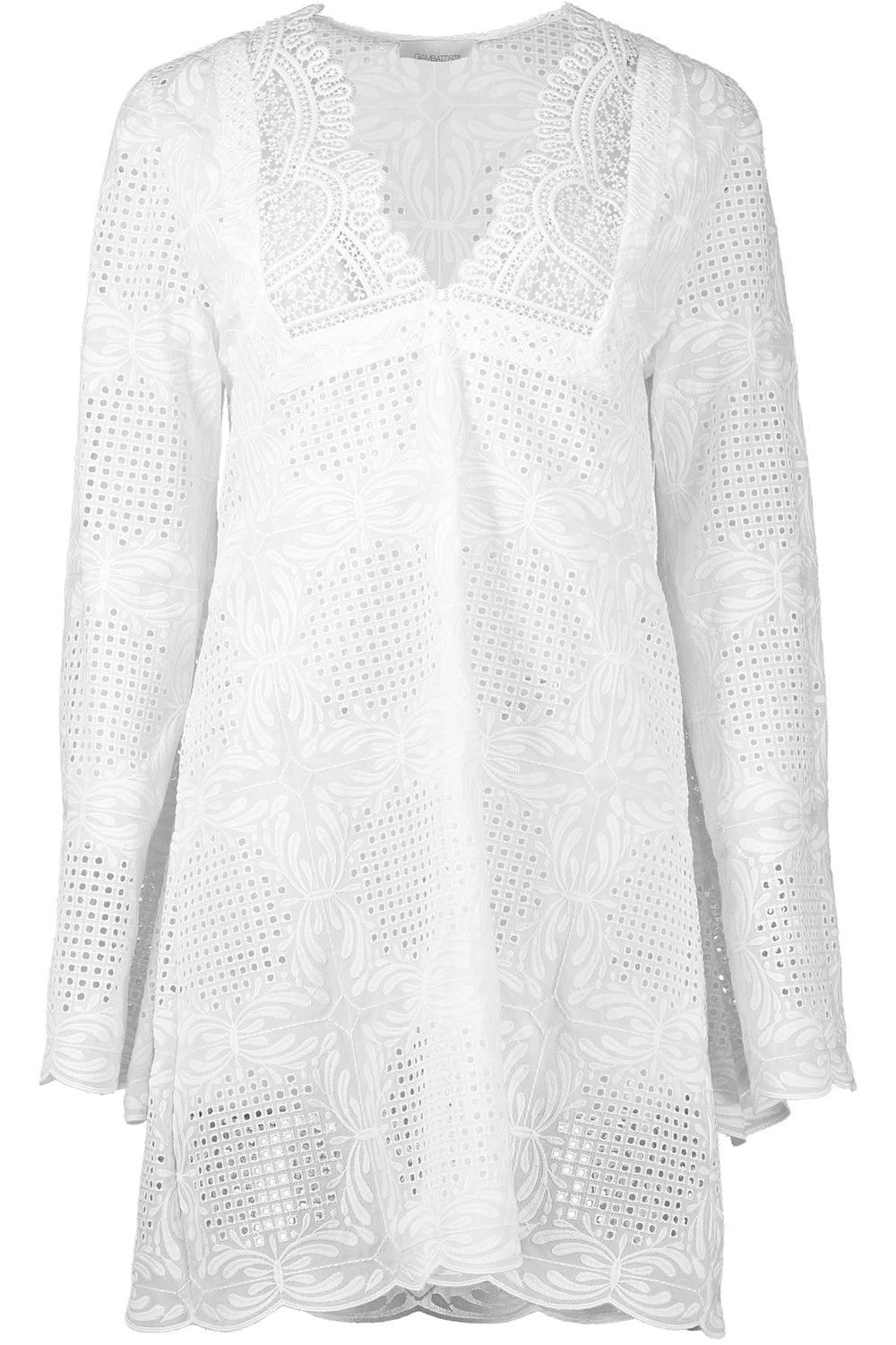 Long Sleeve Embroidered Dress - 1