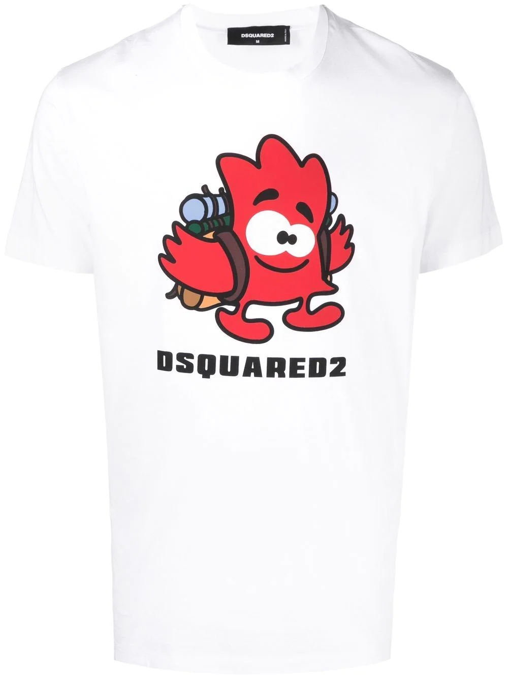 cartoon logo-print T-shirt - 1