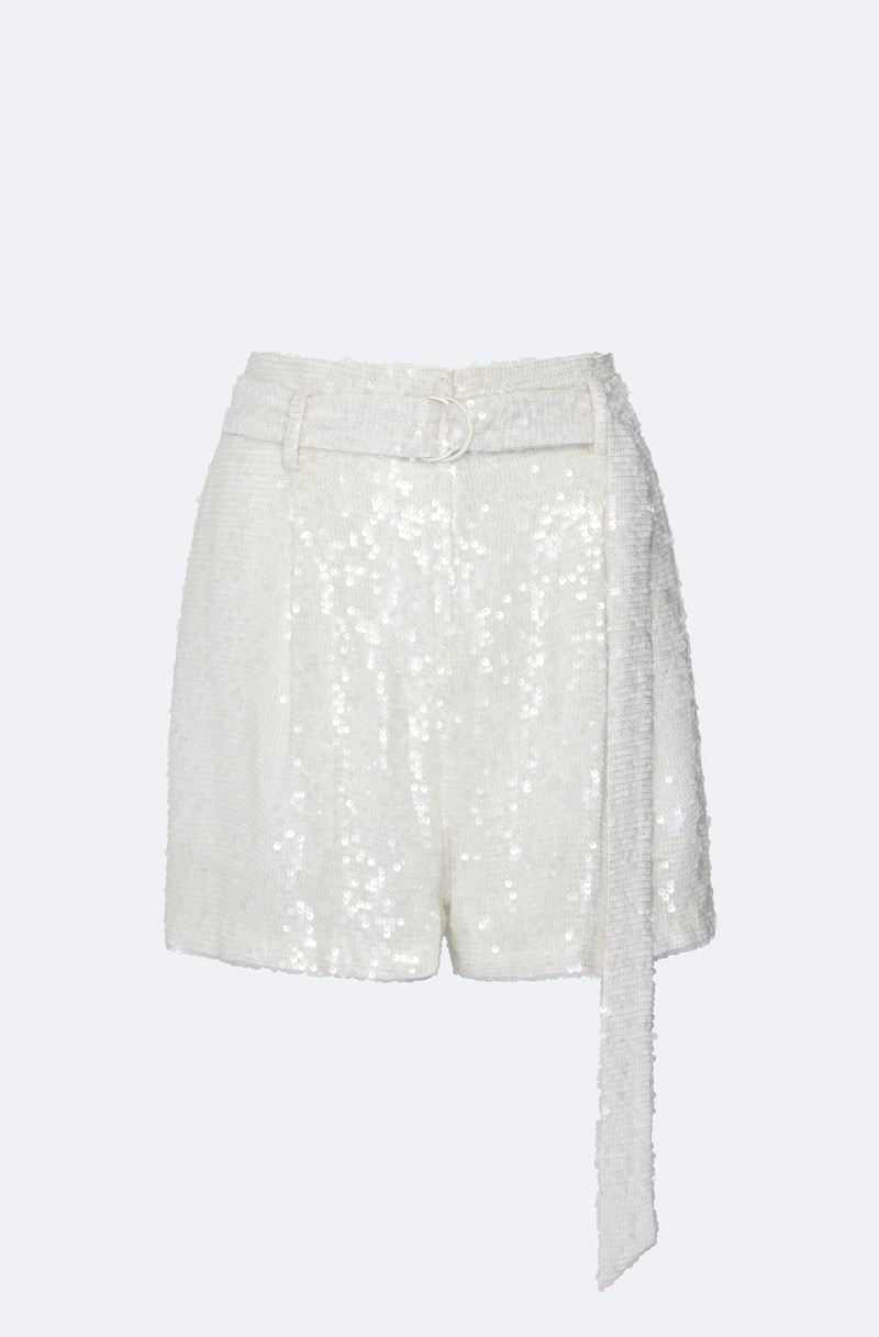 Sequin Belted Shorts 1