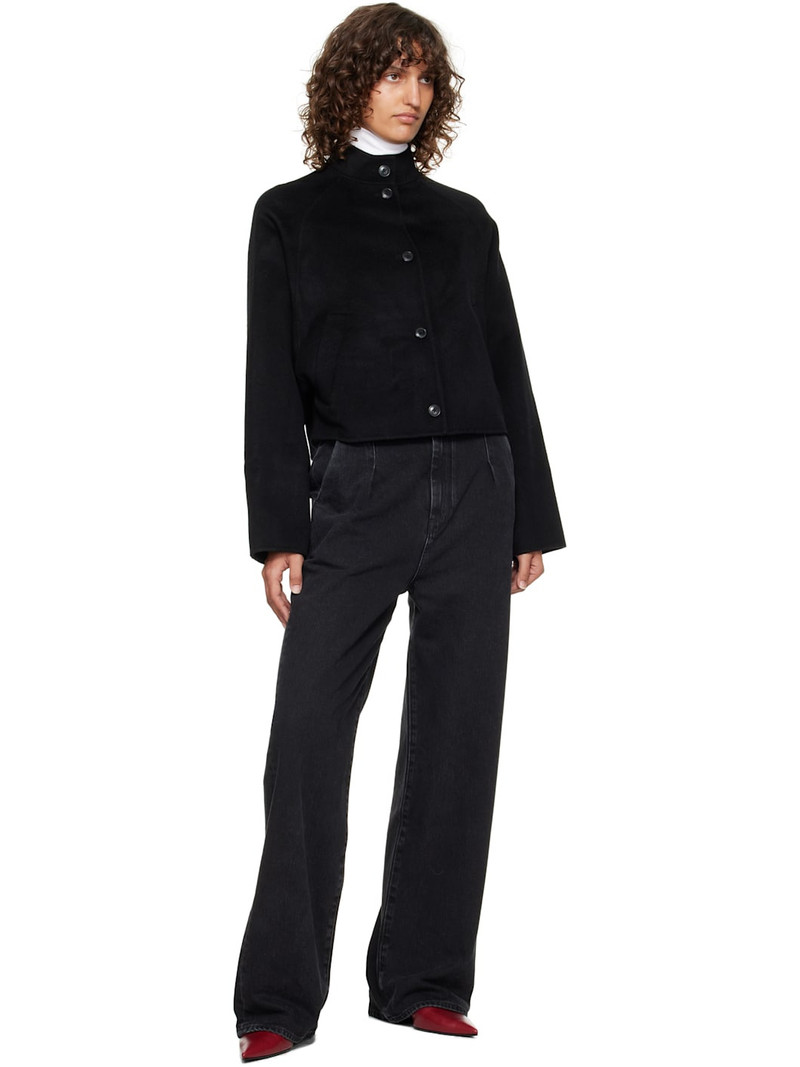 Loulou de Saison Black Nyma Wool Drap Jacket outlook