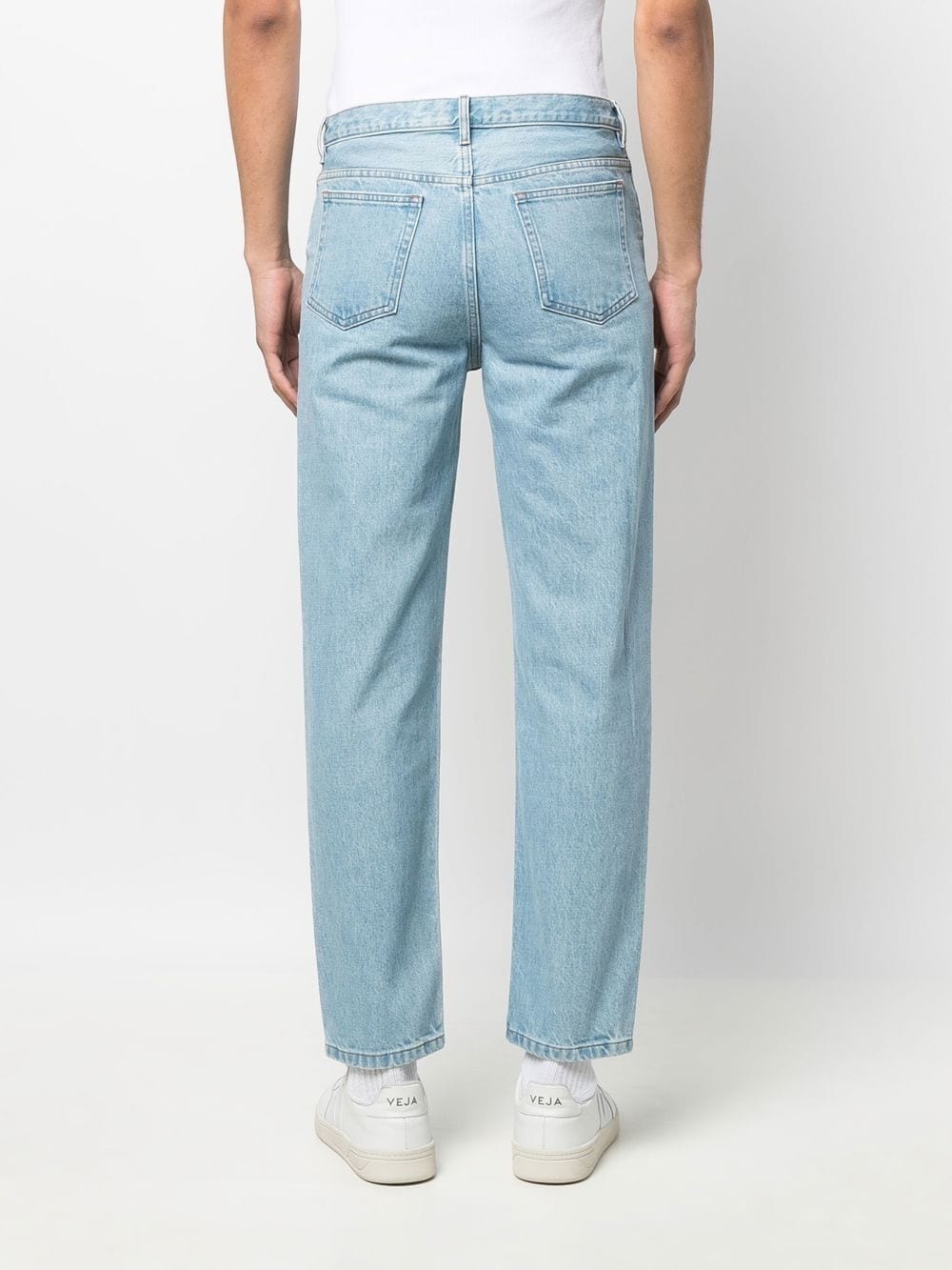 bleached straight-leg jeans - 4