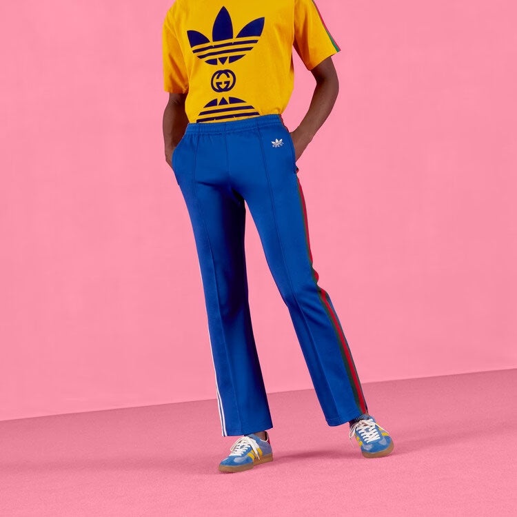 Gucci x adidas Cotton Jersey Sweatpants 'Cobalt Blue' 691785-XJEK2-4714 - 3