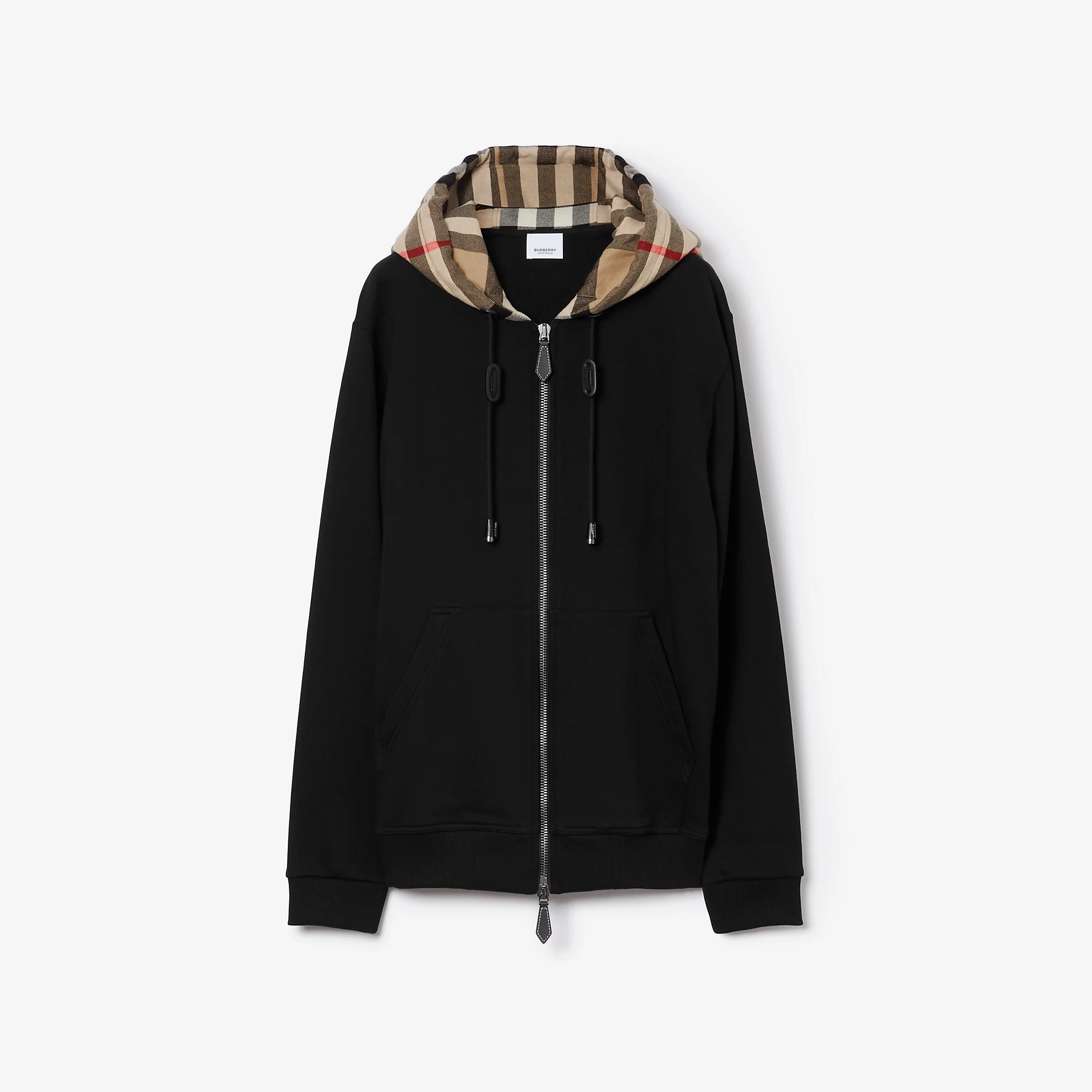 Check Hood Cotton Hooded Top - 1