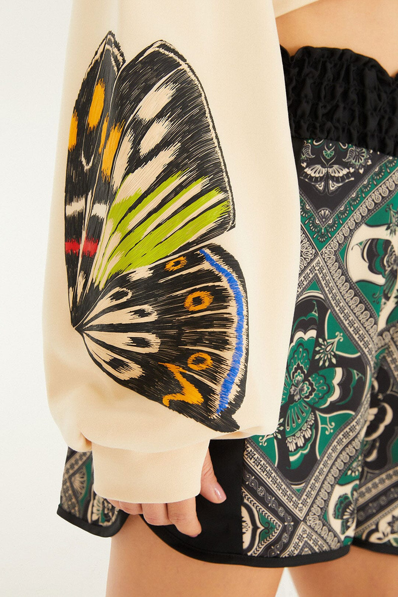 FARM RIO Colorfly Adidas Off-White Hoodie outlook