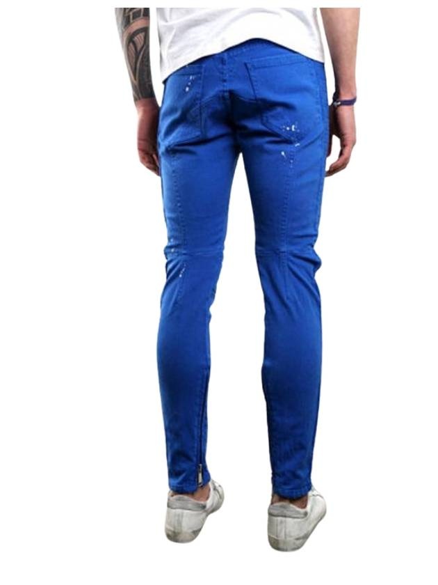 Men's Biker Jeans Blue - 1