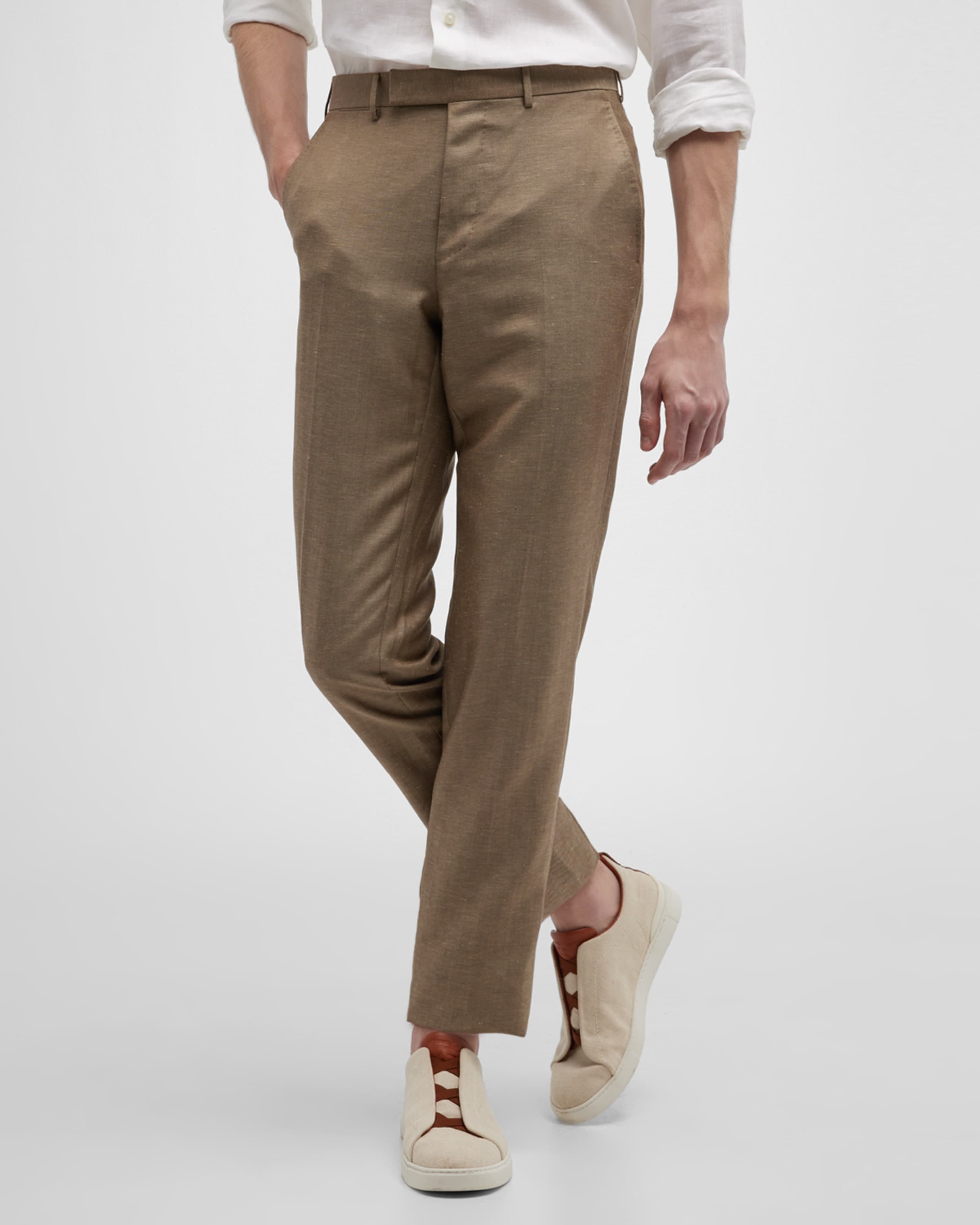 Men's Wool-Linen Twill Pants - 4