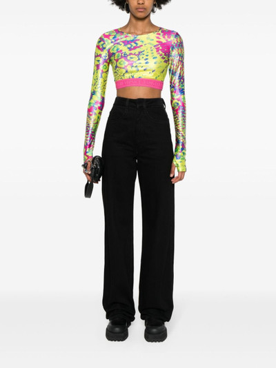 VERSACE JEANS COUTURE Animalier crop top outlook