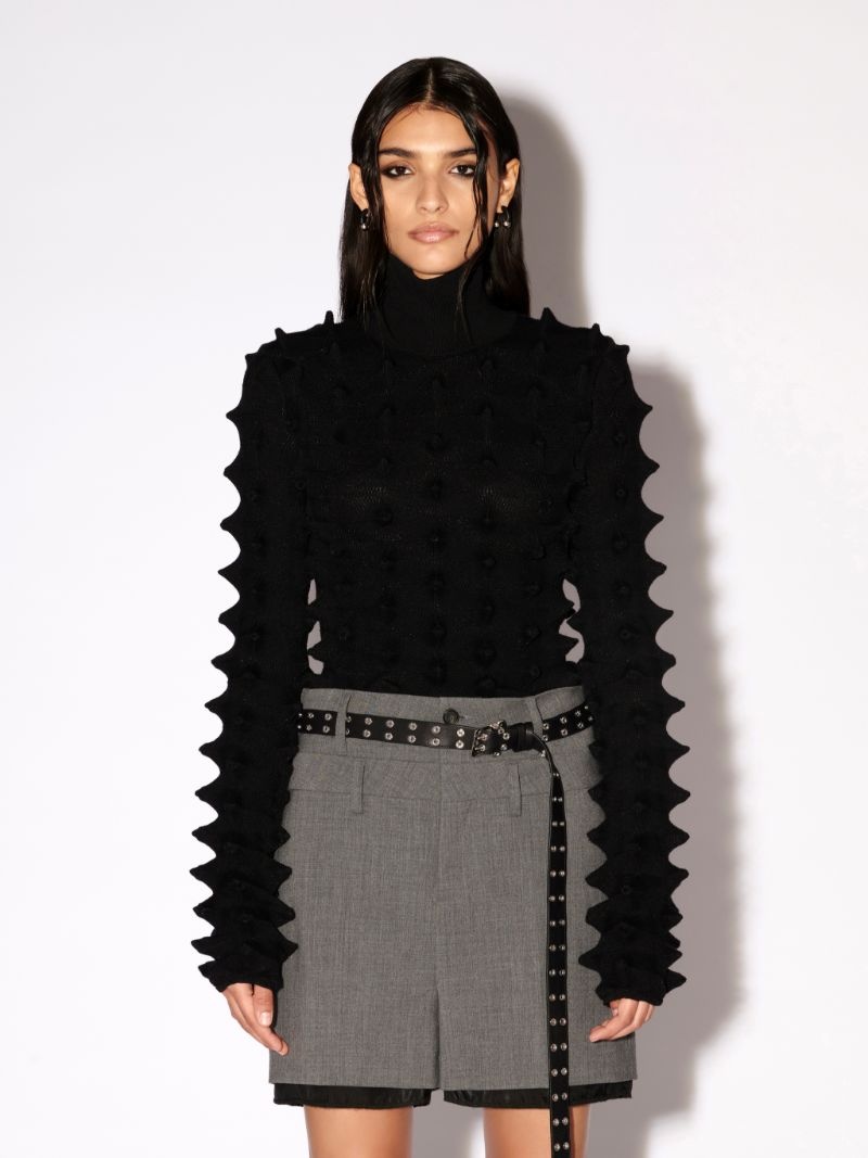 CROPPED SPIKES TURTLENECK - 3