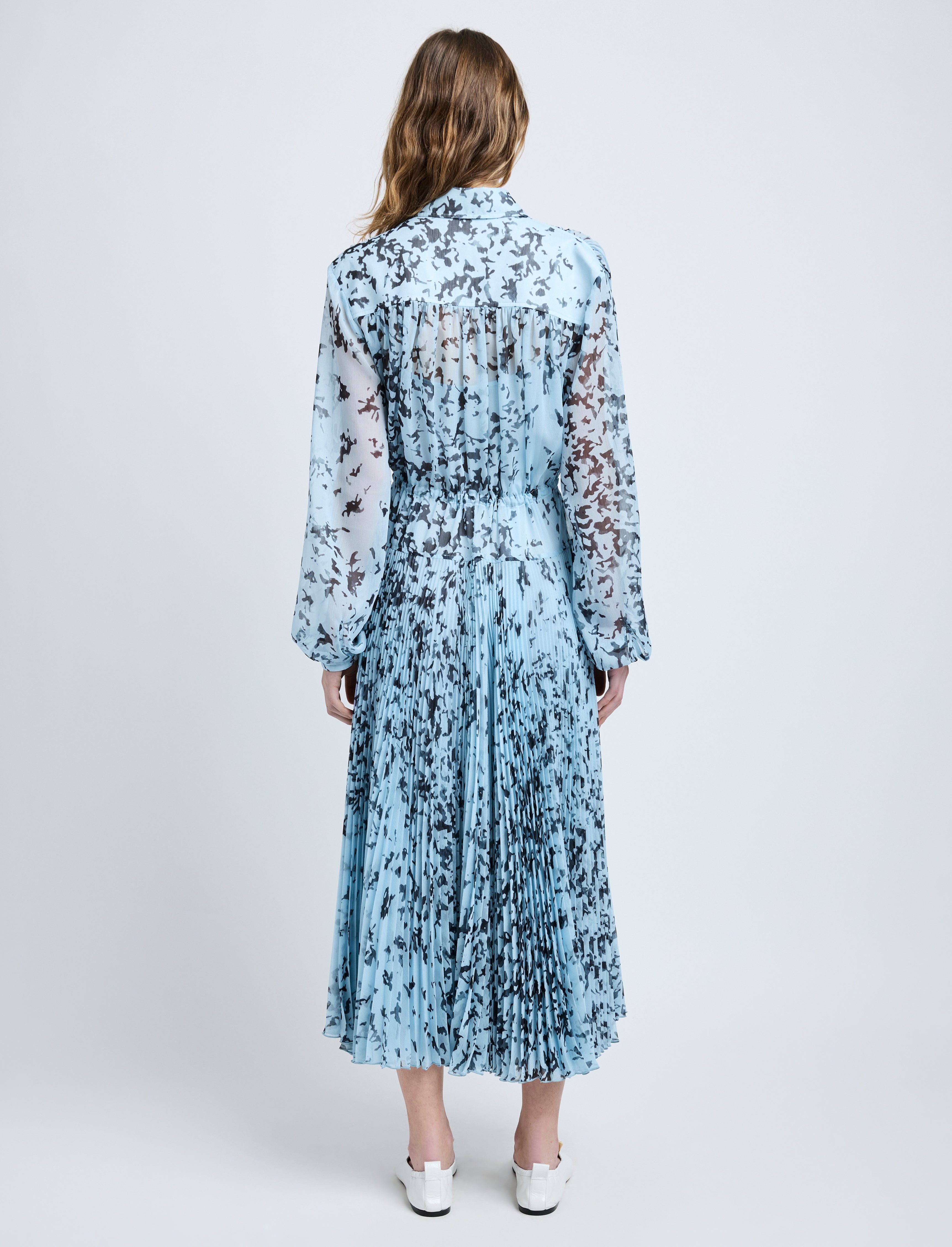 Jones Dress in Printed Crinkle Chiffon - 4
