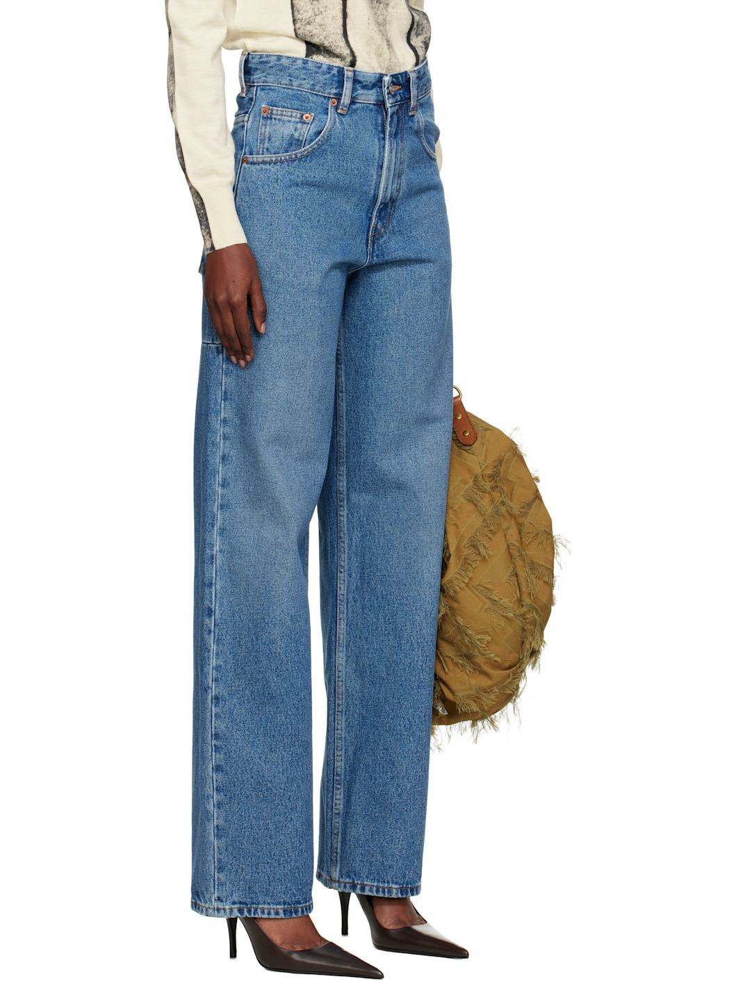 Blue Wide-Leg Jeans - 2