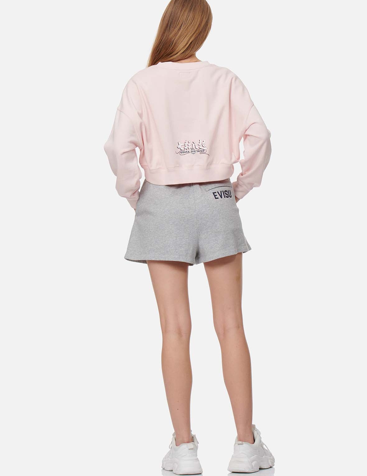 Seagull and Logo Print Sweat Shorts - 5