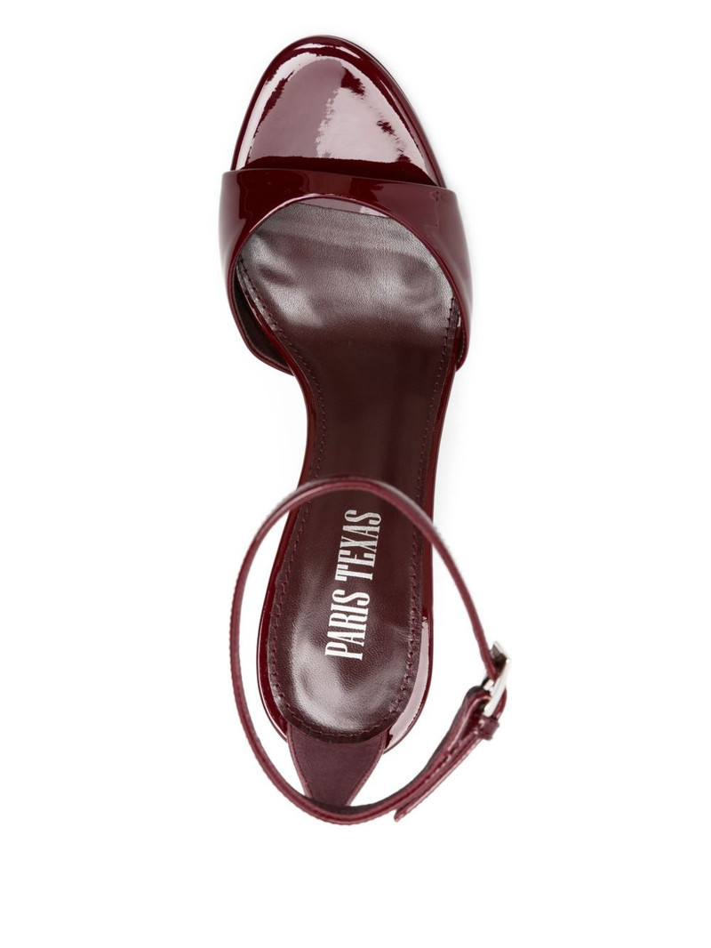 95MM patent leather ankle-strap sandals 4
