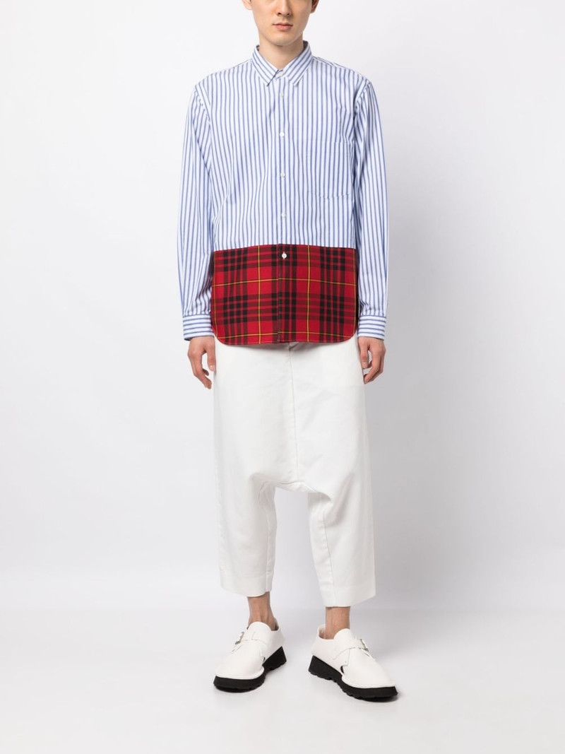 Comme des Garçons Homme Plus cropped drop-crotch trousers outlook