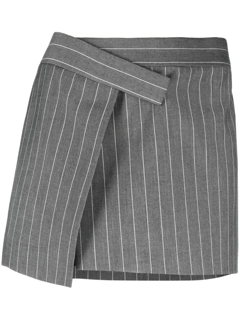 pinstripe wrap miniskirt - 1